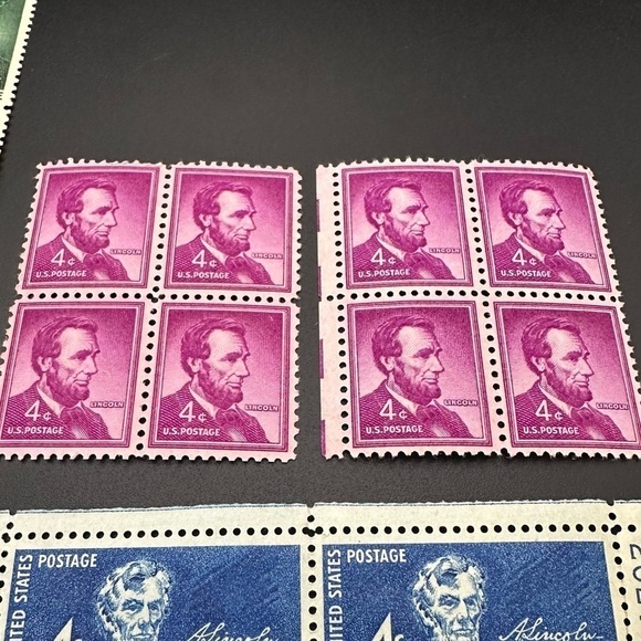 Vintage Postage Stamps Abraham Lincoln - Not used - Picture 5 of 11